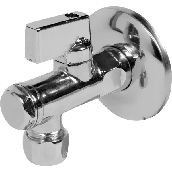 Кран шаровой угловой Valtec DN16 PN8 1/2"x3/8" НР латунь ручка флажок