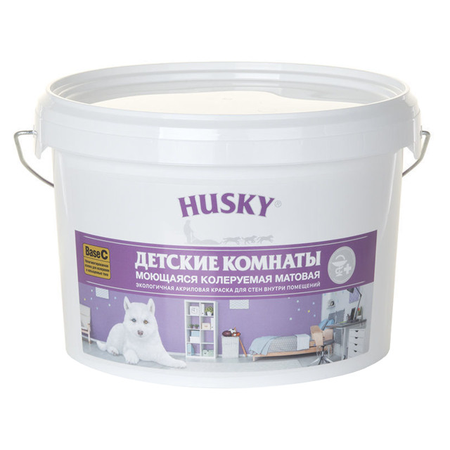 краска акриловая HUSKY для детских комнат 2,5л база С, арт.28165