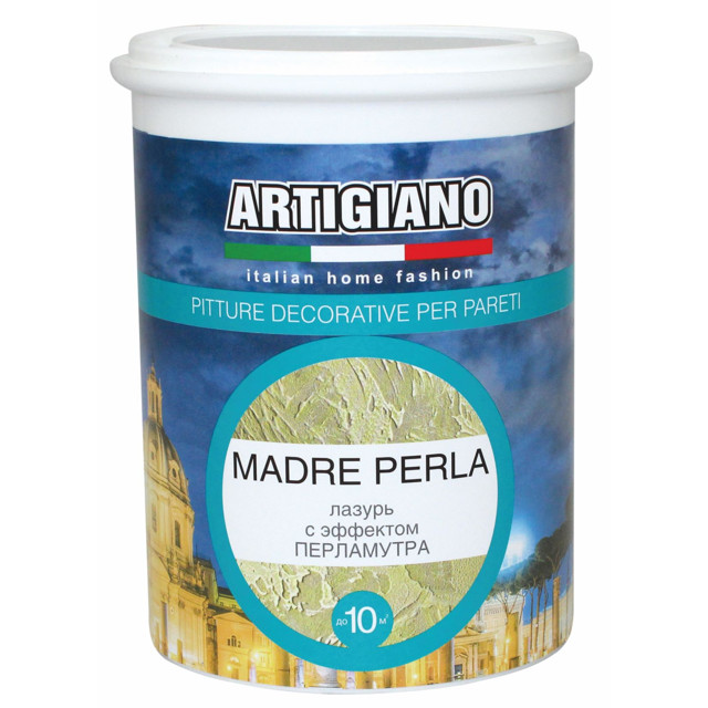 краска декоративная ARTIGIANO Madre Perla 1л белая, арт.14146