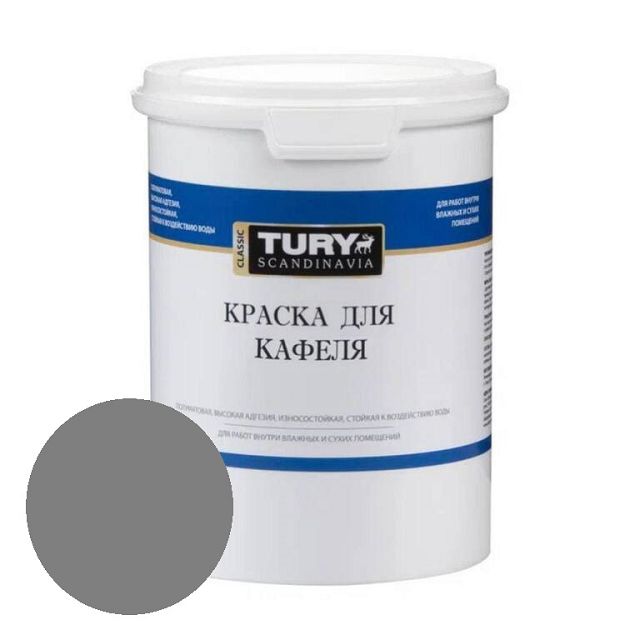 краска для кафеля TURY графит 1,1 кг,арт. T1-00015815