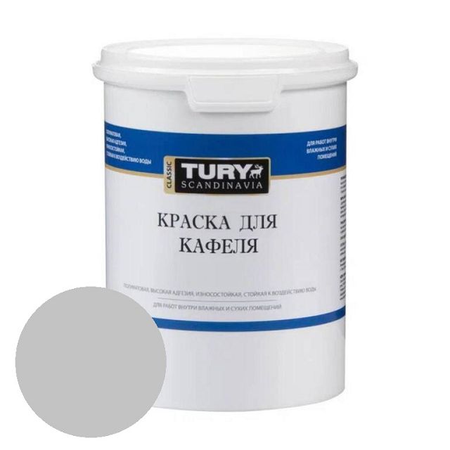 краска для кафеля TURY серая дымка 1,1 кг,арт. T1-00015399