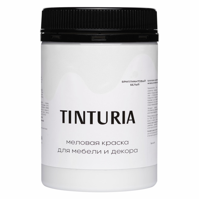 краска для мебели и декора TINTURIA 0,35кг бриллиантовый белый, арт.028819762