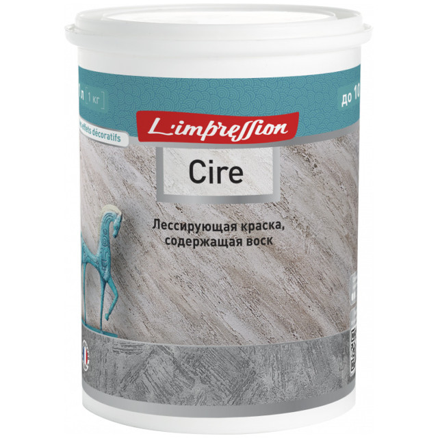 краска лессирующая для декоративных покрытий LIMPRESSION Cire матовая 1л, арт.150-418