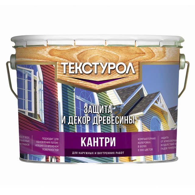 краска ТЕКСТУРОЛ Кантри база С бесцветная 9л, арт.0013943