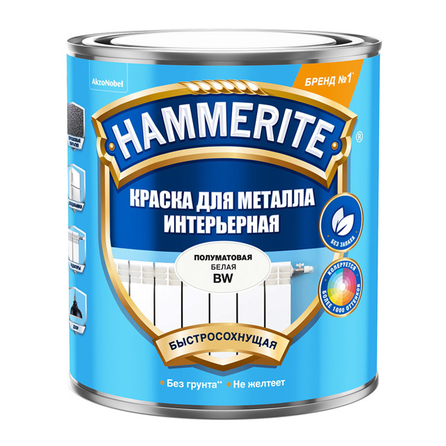 краска в/д TOPGRADE база BW интерьерная 0,9л белая, арт.50035056