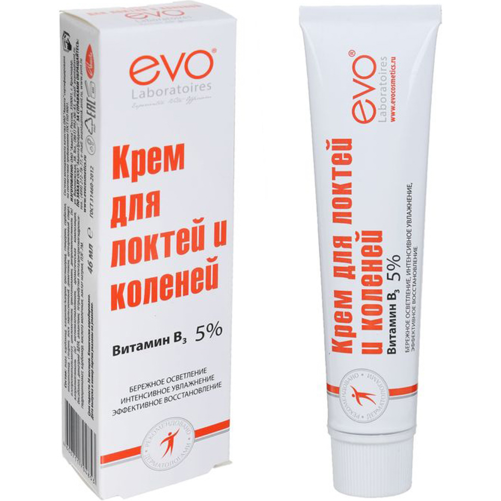 Крем для локтей и коленей Evo Laboratoires Осветляющий 46 мл