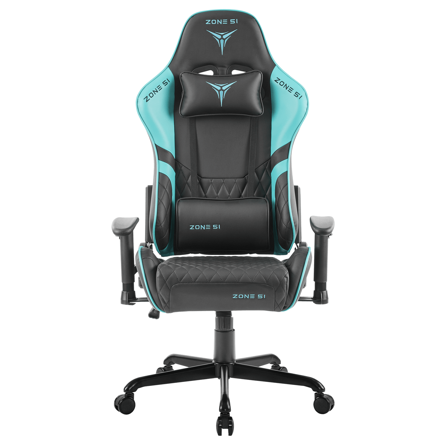Кресло компьютерное ZONE 51 CLUBPOINT Black-Cyan