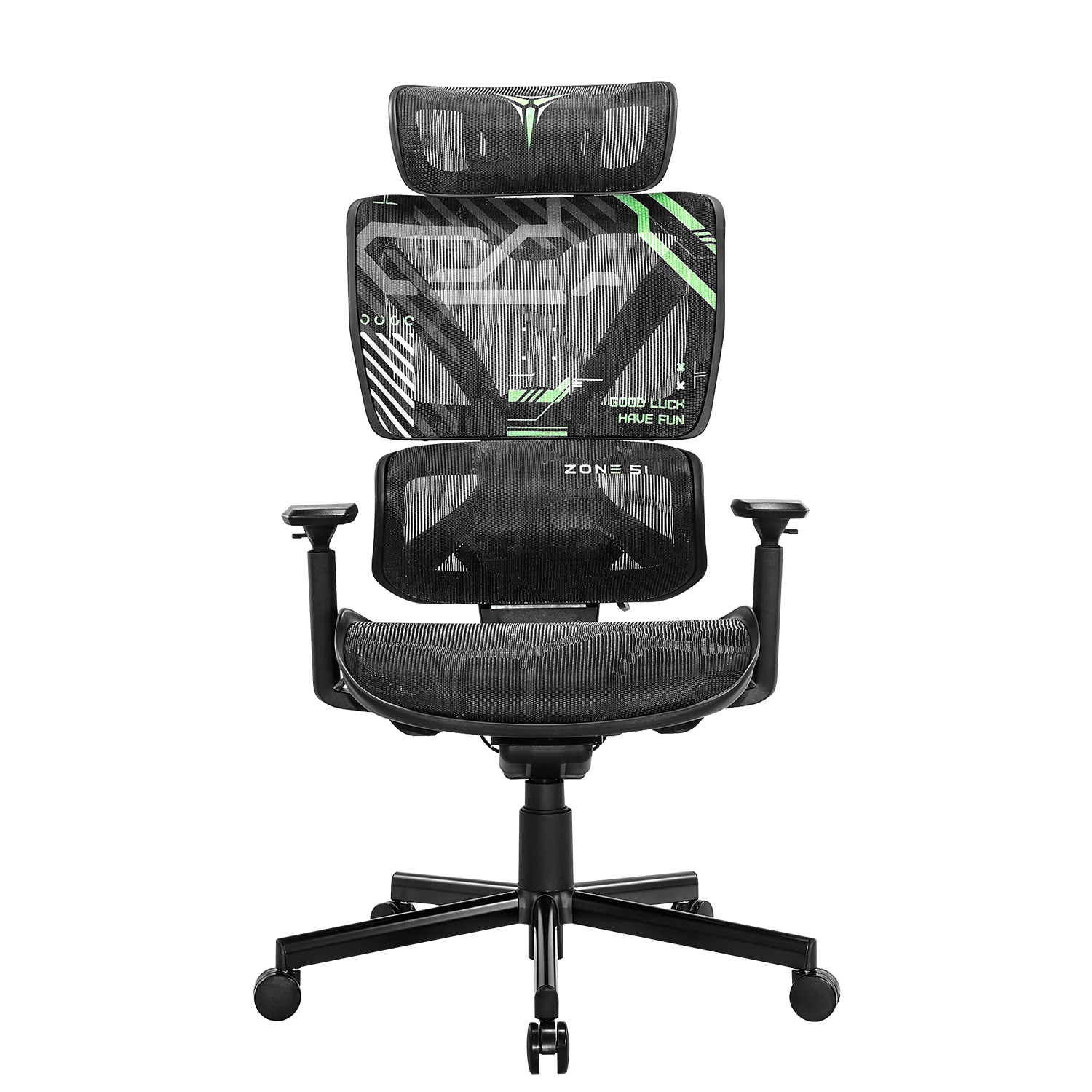 Кресло компьютерное ZONE 51 FREELANCER K5 Black-Green