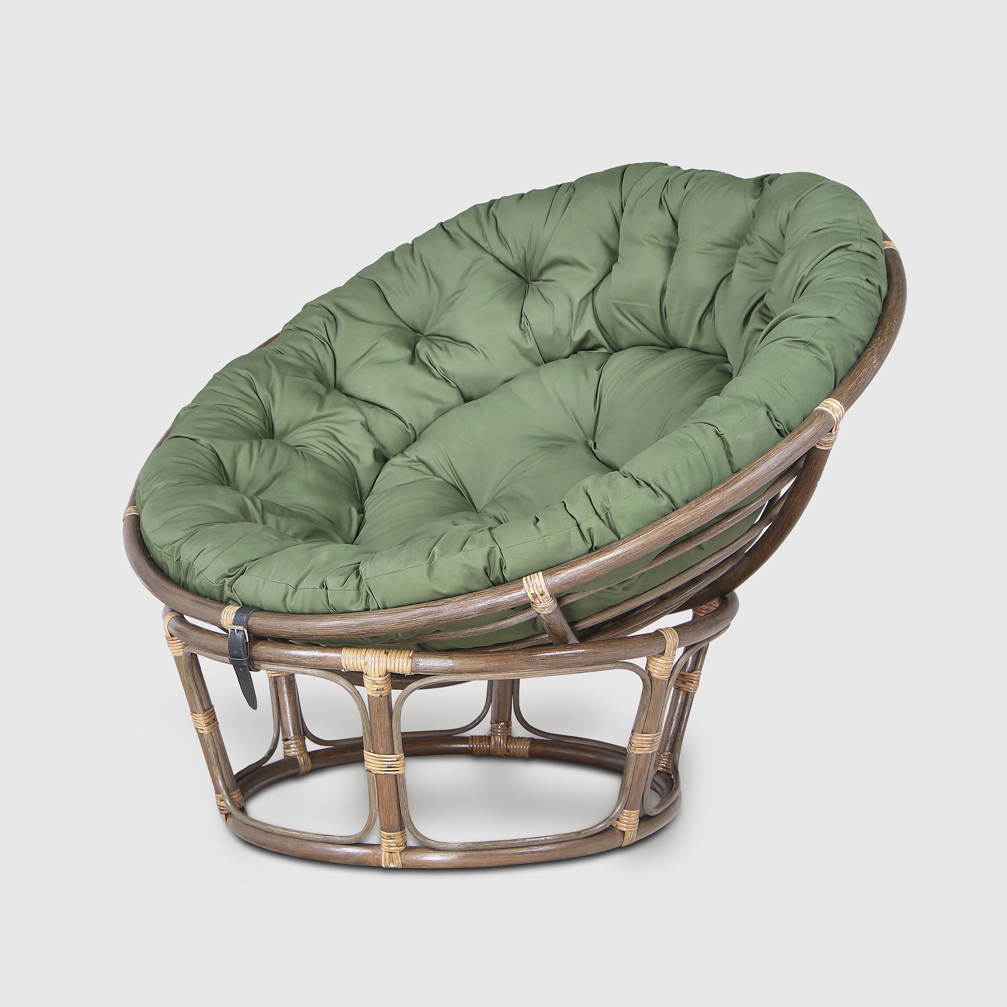 Кресло-папасан Rattan grand Nido olive green с подушкой