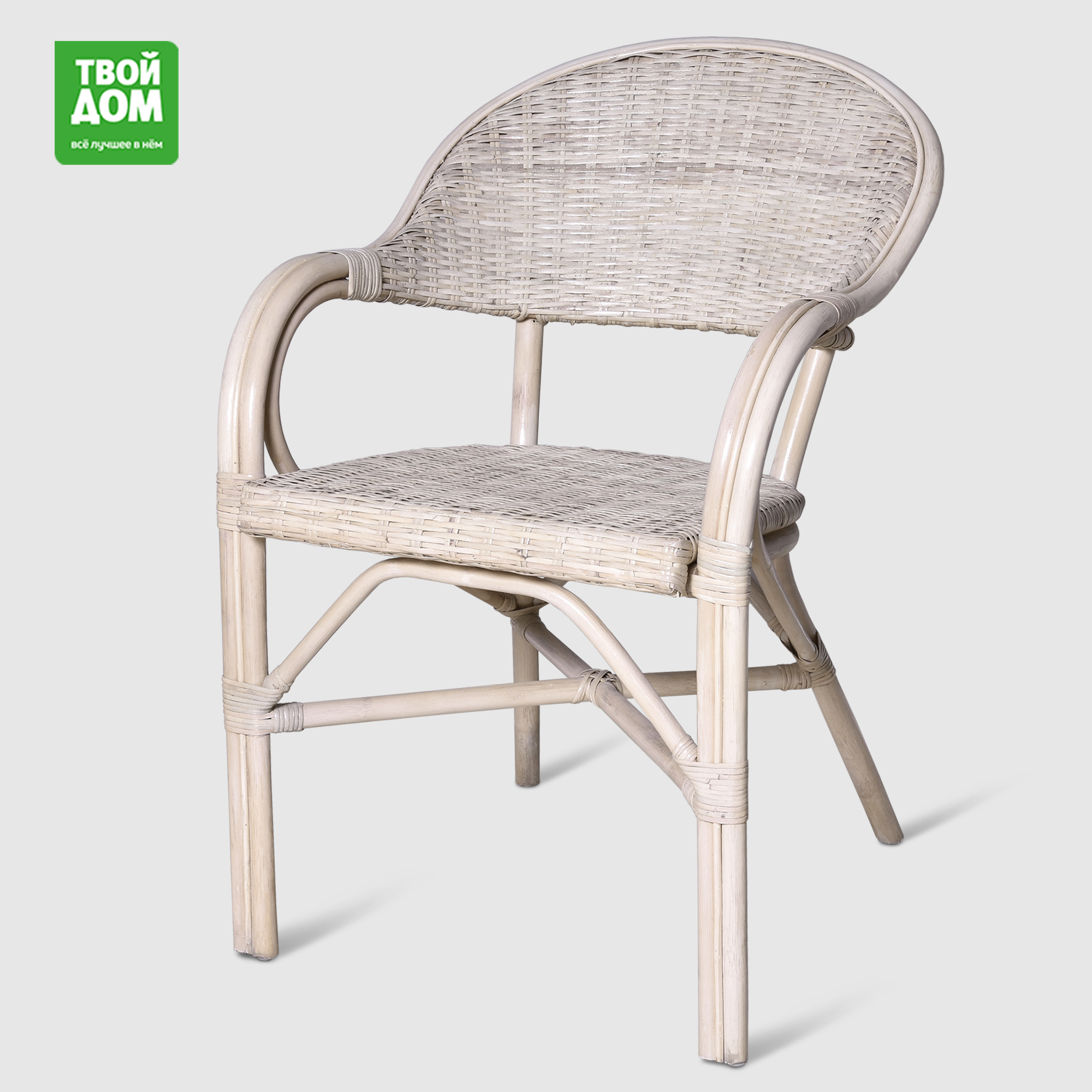 Кресло Rattan grand cafe white wash