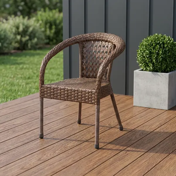 Кресло садовое Deco 66x58x80 см металл коричневое