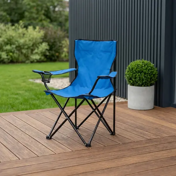 Кресло туристическое складное Winpex 48x48x84 см сталь синий