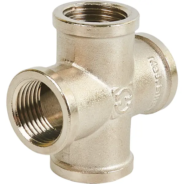 Крестовина Stout 1/2" ВР мм никелированная латунь