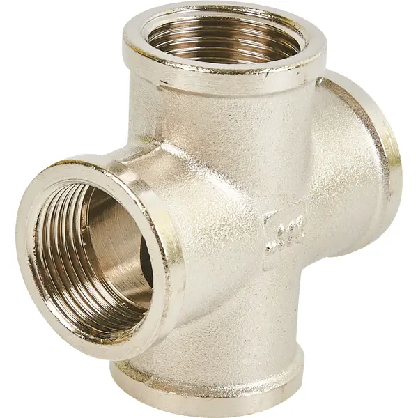 Крестовина Stout 3/4" ВР мм никелированная латунь
