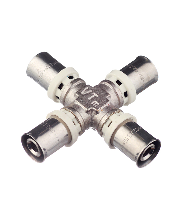 Крестовина Valtec 16(пресс) х 16(пресс) х 16(пресс) х 16(пресс) (VTm.241.N.161616)