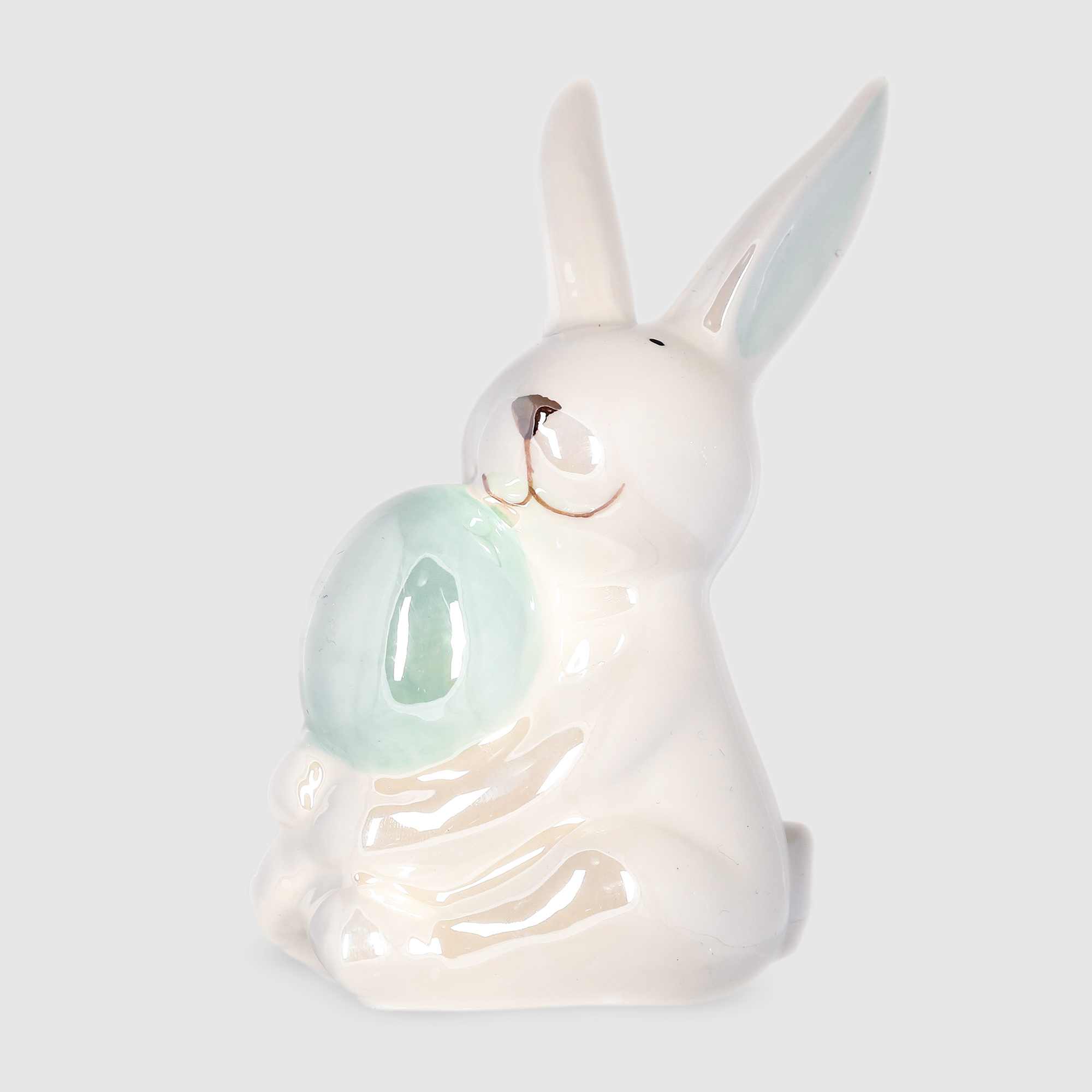 Кролик Crocus жемчужный с яйцом 10x7,5x14,5 см