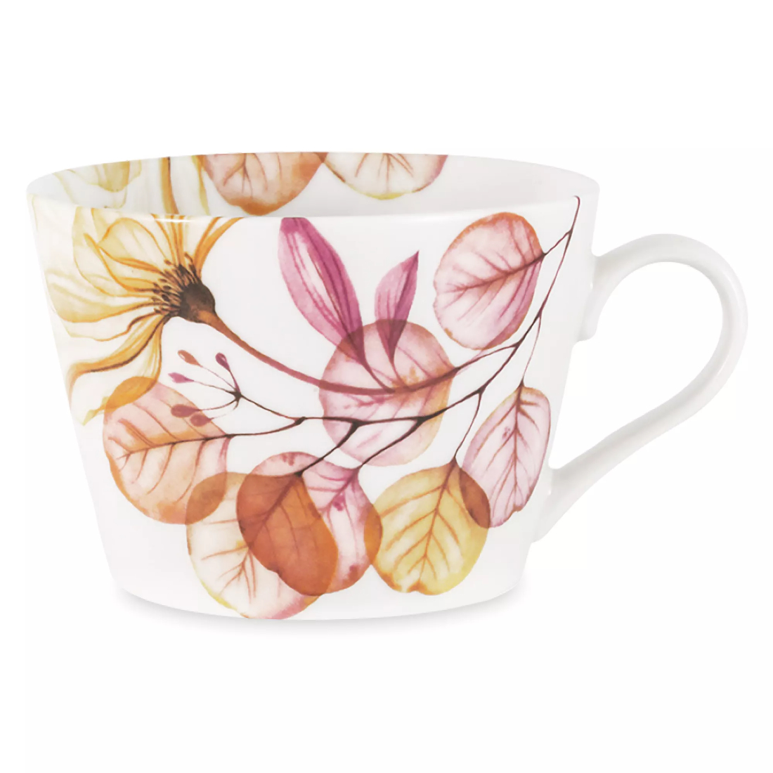 Кружка Anna Lafarg Magic Flowers «Азалия бежевая», 480 мл, фарфор, белый, декор, ANLAF2-TC478-A2001-A
