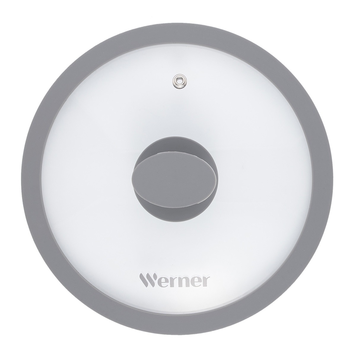 Крышка стеклянная Werner Grigio с силиконовым ободом 20 см