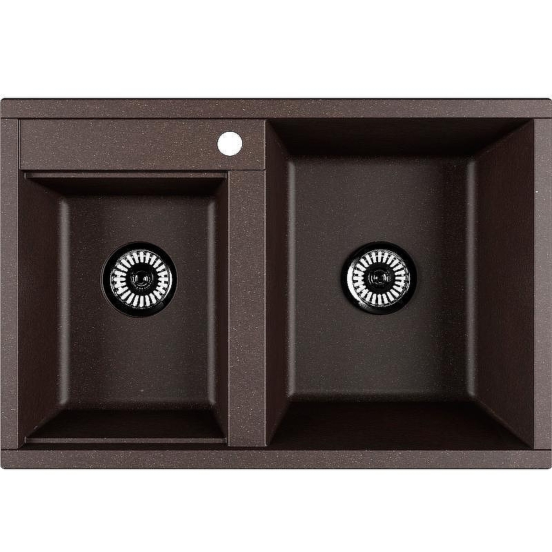 Кухонная мойка Aquaton Делия 78 DBL 1A723132DE280 Кофе