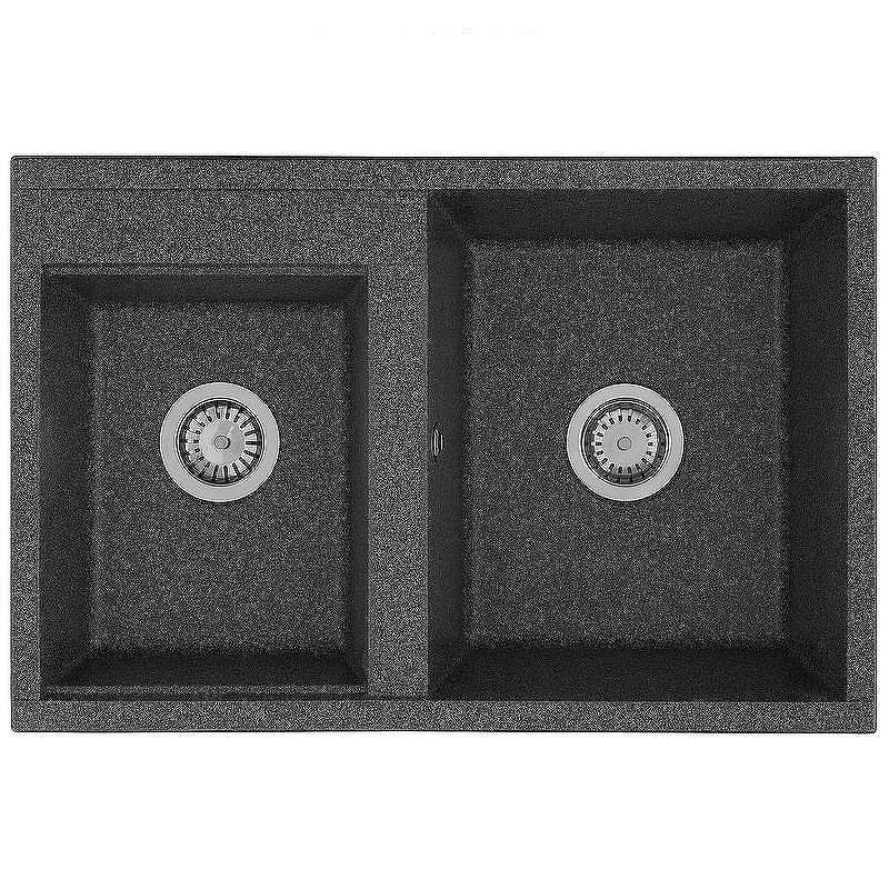 Кухонная мойка Aquaton Делия 78 DBL 2 1A723132DE210 Графит