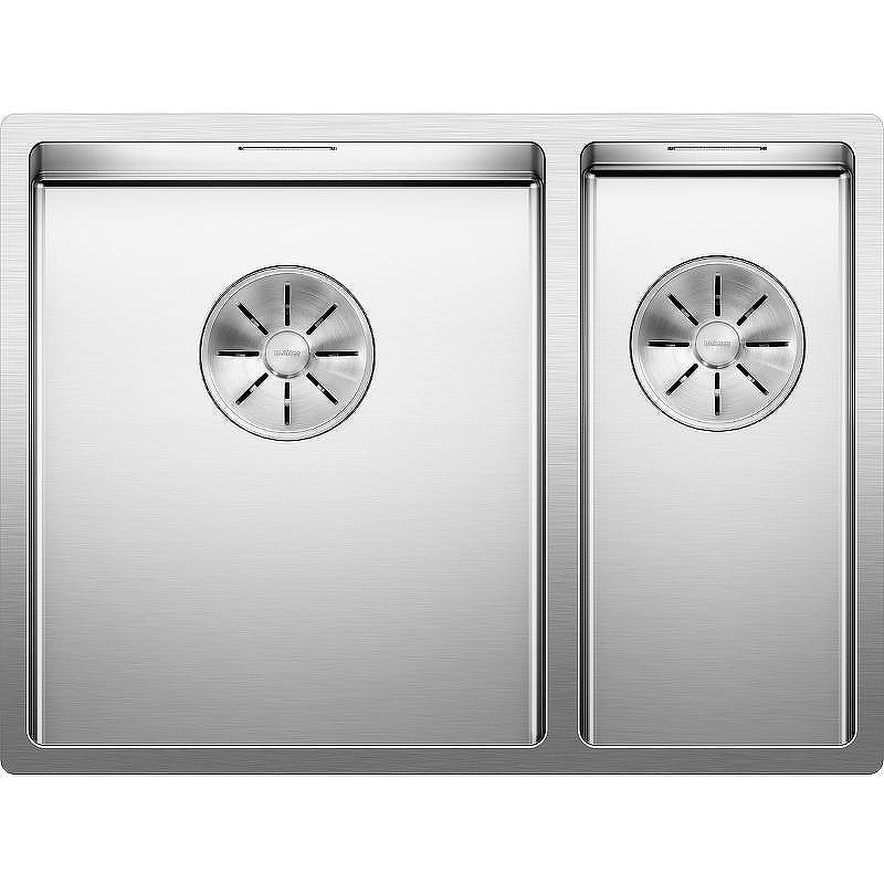 Кухонная мойка Blanco Claron 340/180-U L 521609 Нержавеющая сталь с зеркальной полировкой