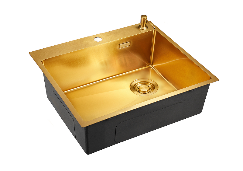 Кухонная мойка Emar PVD 56 EMB-560(TOP) PVD цвет Golden