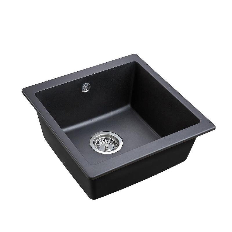 Кухонная мойка Emar Quartz 45,5 EMQ-1455.P цвет Оникс