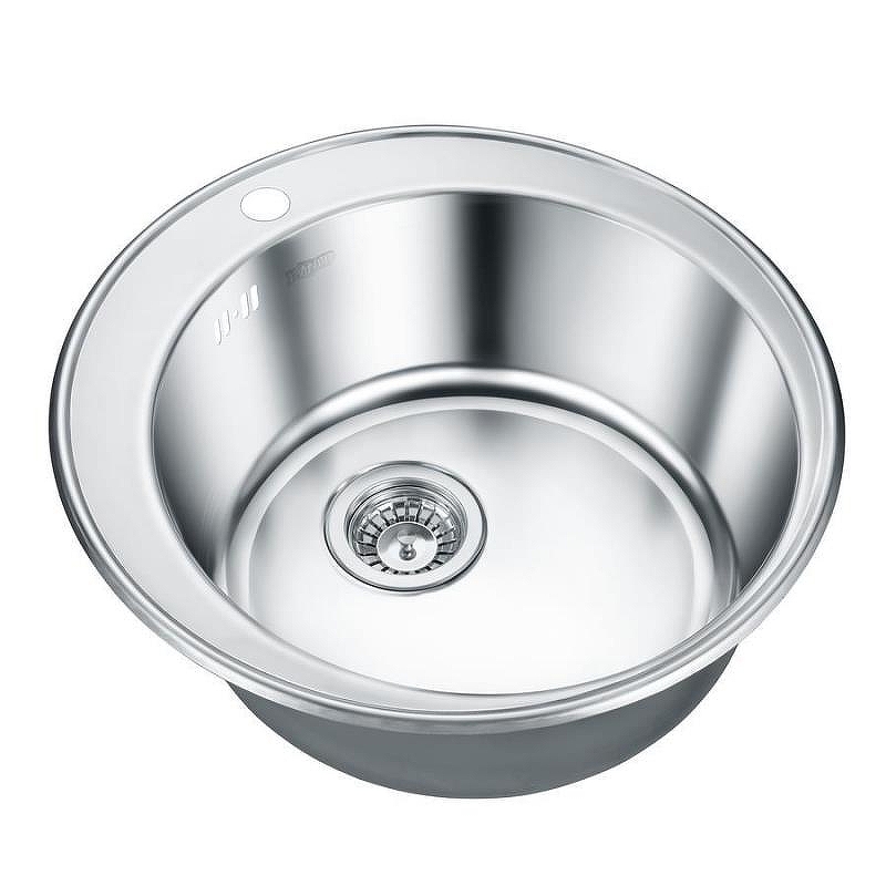 Кухонная мойка Emar Steel 51 510С цвет Нержавеющая сталь глянцевая