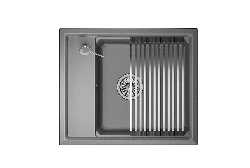 Кухонная мойка Granula Kitchen Space 60 6004 цвет Алюминиум