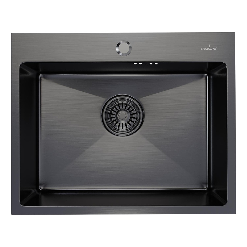 Кухонная мойка Mixline Pro 53 547234 цвет Черный графит