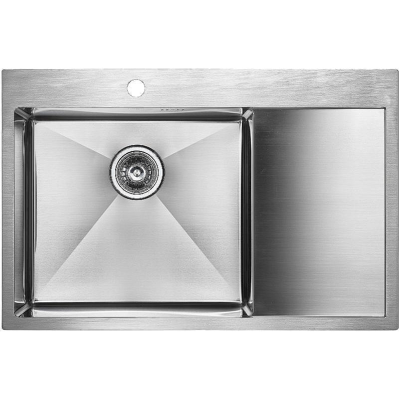 Кухонная мойка Paulmark Kroner 78F L PM217851-BSL Брашированная сталь