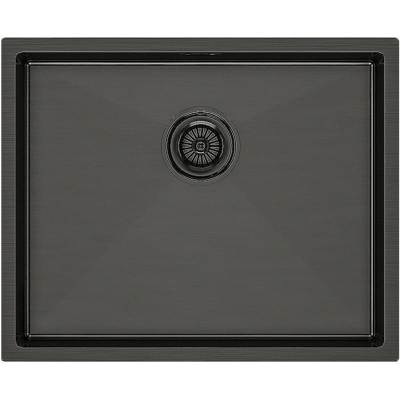 Кухонная мойка Paulmark Next 54 Uni PM215444-GM Вороненая сталь