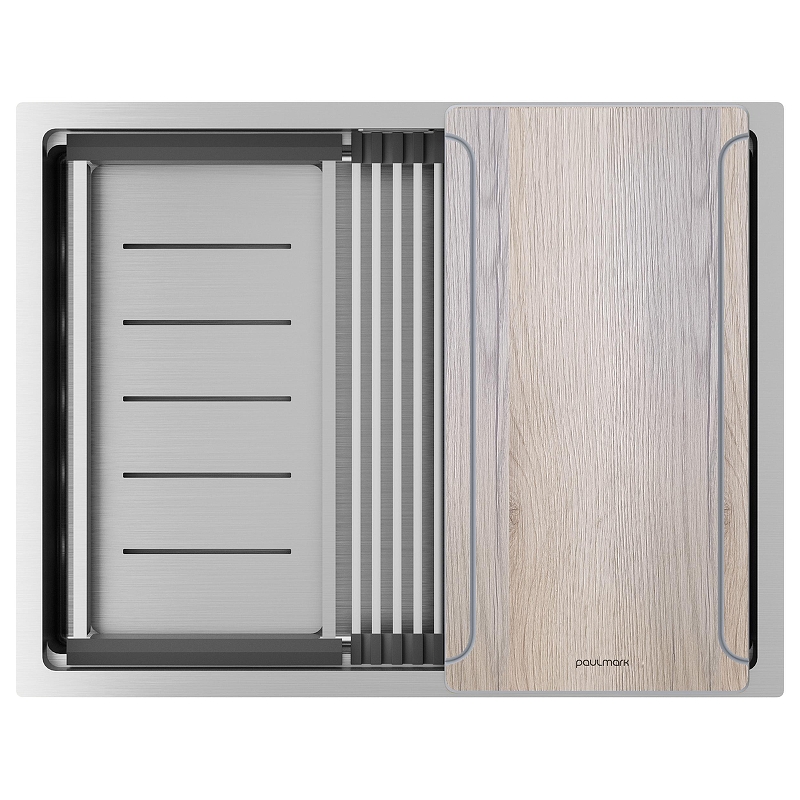 Кухонная мойка Paulmark Next-Multi Sink 58 Uni PM785845-BS цвет Брашированная сталь