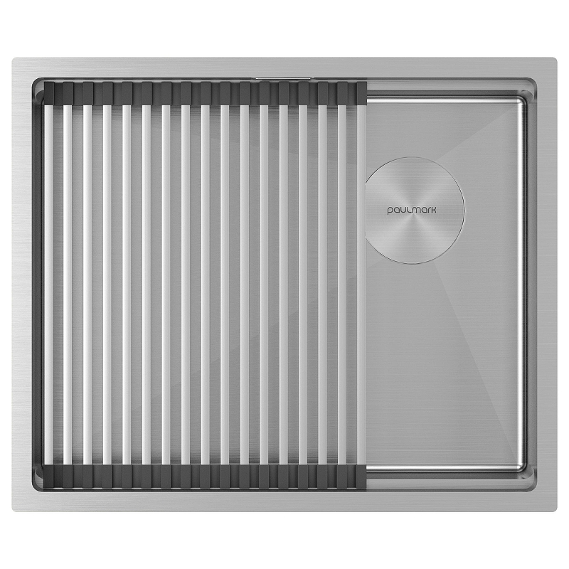 Кухонная мойка Paulmark Next-Pro 54 Uni PM705445-BS цвет Брашированная сталь