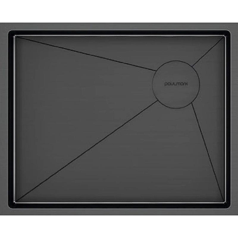 Кухонная мойка Paulmark Next-Skew 54 Uni PM885444-GM Вороненая сталь