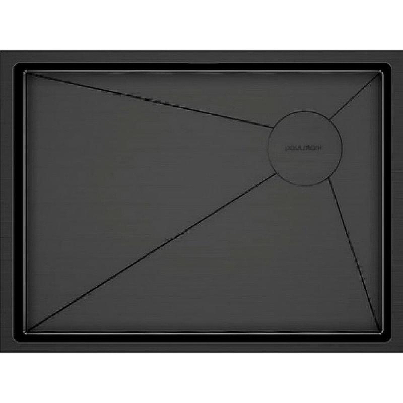 Кухонная мойка Paulmark Next-Skew 58 Uni PM885844-GM Вороненая сталь