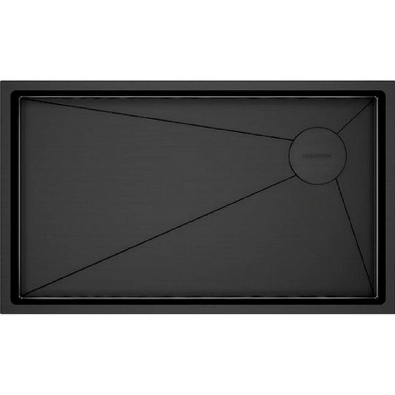 Кухонная мойка Paulmark Next-Skew 74 Uni PM887444-GM Вороненая сталь