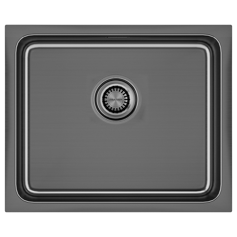 Кухонная мойка Paulmark Vista 54 PM305444-GM цвет Вороненая сталь
