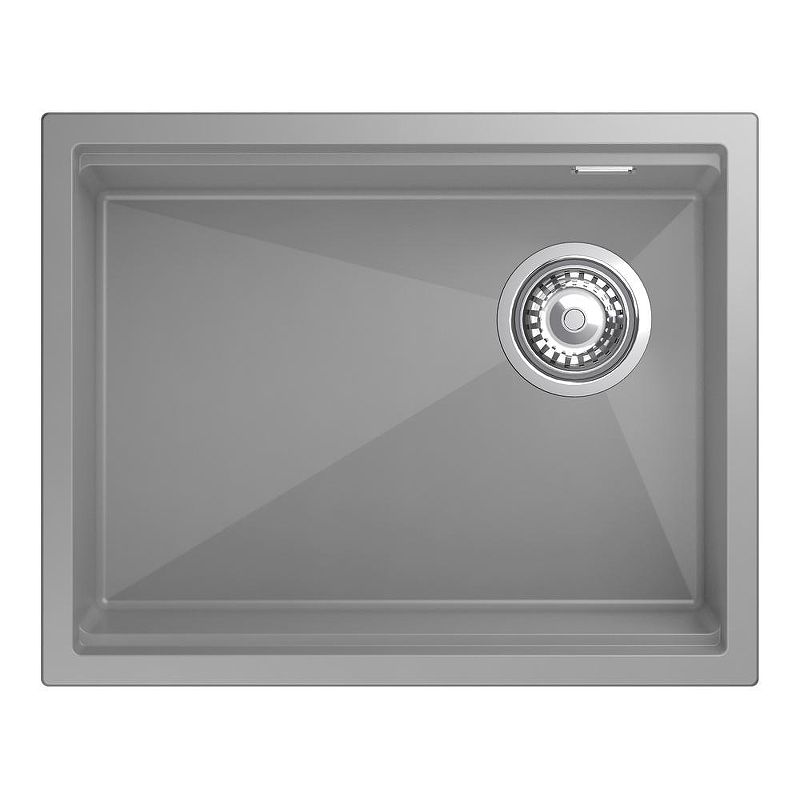 Кухонная мойка Rivelato Lino 55 LN-554-R grigio metallizz цвет Серый металлик