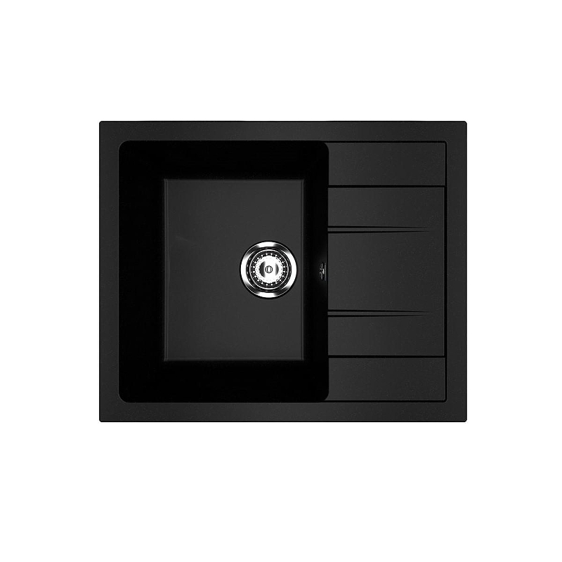 Кухонная мойка Ulgran Classic U-607-344 цвет Ультра-черный