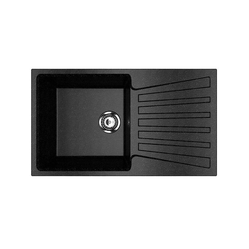 Кухонная мойка Ulgran Classic U-703-308 Черная