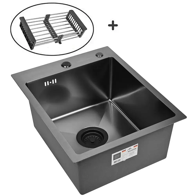Кухонная мойка Wisent 40 WS34050B/WGER019B/W302644B цвет Графит