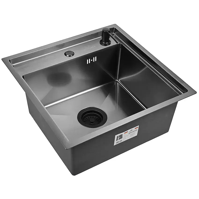 Кухонная мойка Wisent 50 WS35050B/WGER019B/W405B цвет Графит