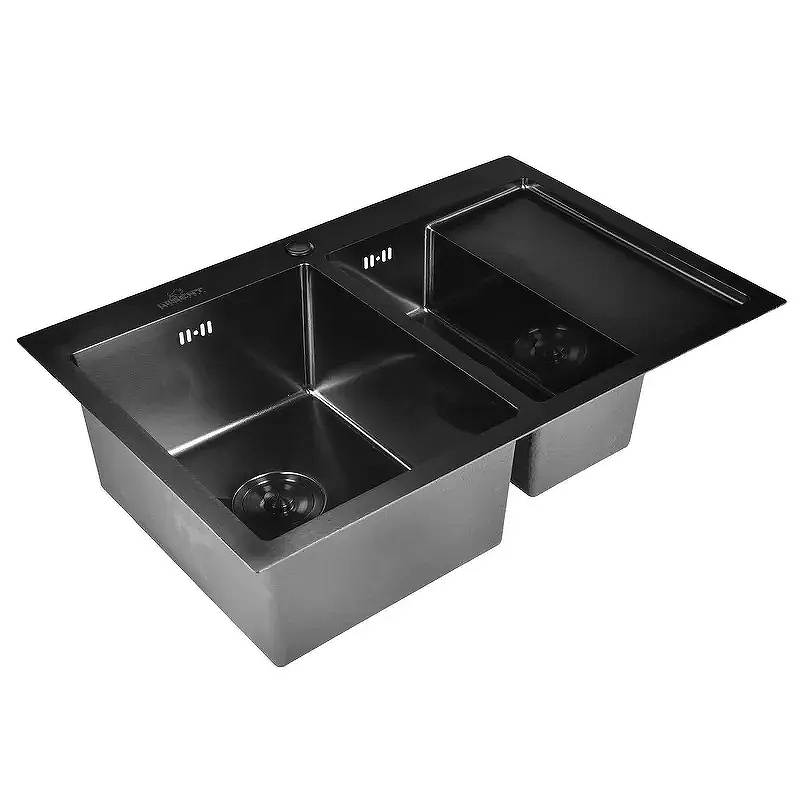 Кухонная мойка Wisent 78 WS37851B-SL/WS-02-2B/W325014 цвет Графит