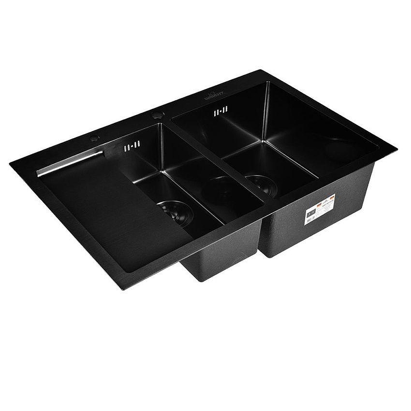 Кухонная мойка Wisent 78 WS37851B-SR/WS-02-2B/W325014 цвет Графит