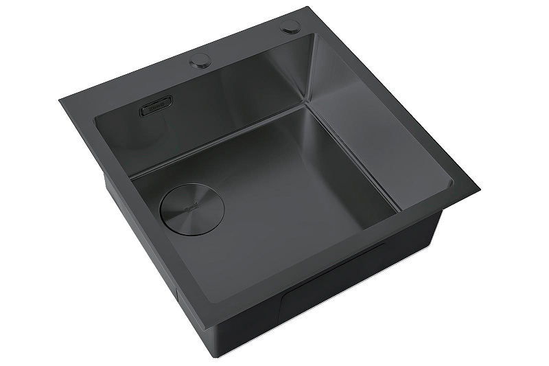 Кухонная мойка ZorG Lux Grafit 51 L LUX 5151-L GRAFIT цвет Графит