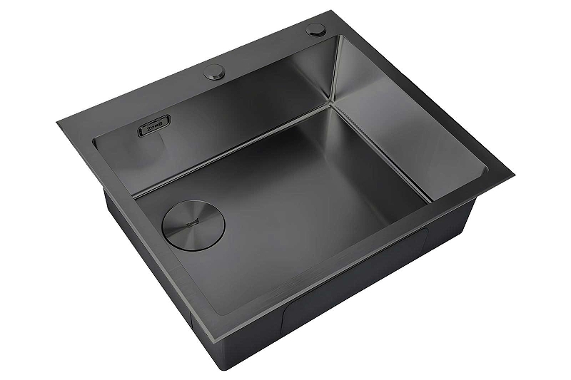 Кухонная мойка ZorG Lux Grafit 59 L LUX 5951-L GRAFIT цвет Графит