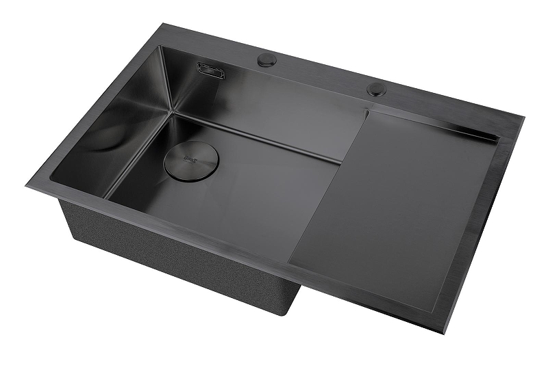 Кухонная мойка ZorG Lux Grafit 78 L LUX 7851-L GRAFIT цвет Графит