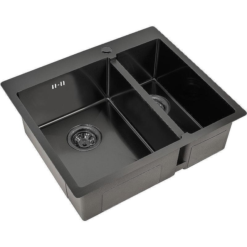 Кухонная мойка ZorG PVD Grafit 59 PVD 59-2-51-R GRAFIT Графит