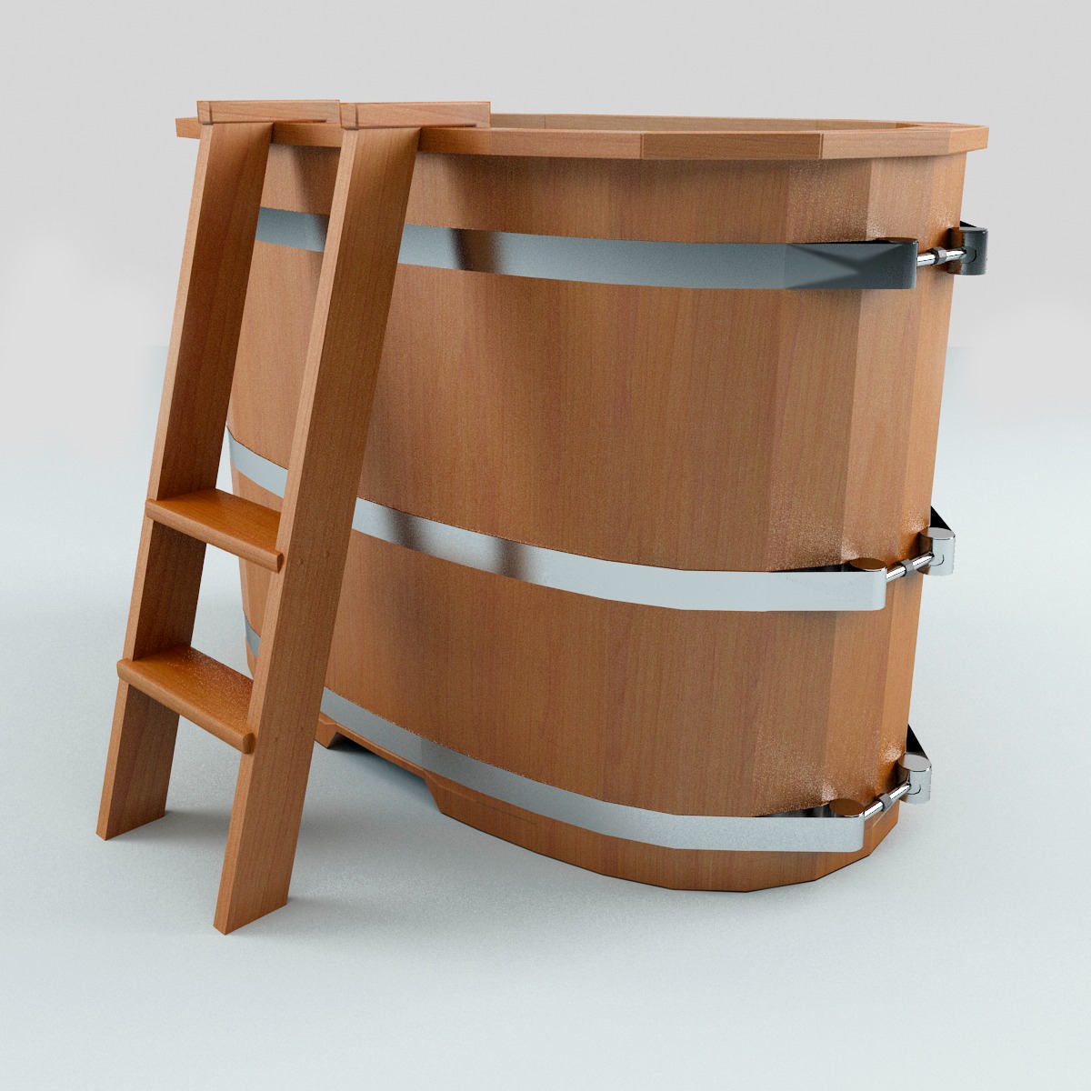 Купель Citywood из пластика и дуба 130х70х120 см